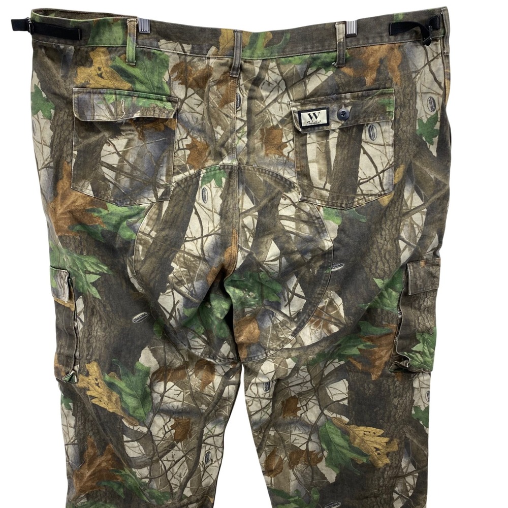 VTG Walls Realtree Hardwoods Camo Cargo Hunting Pants 50-52 Waist 3XL (Read)